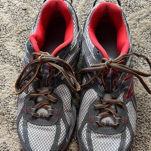New Balance Gray and Red Athletic Shoes